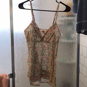 Lightly worn floral tank top